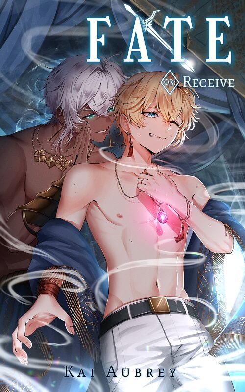 BL romance story art showing a dominant incubus seducing a prince with gay hypnosis and mind control magic.