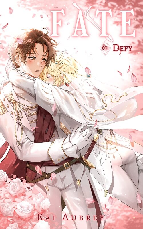 BL romance story art showing a dominant warrior hugging a submissive gay boy during an arranged marriage.